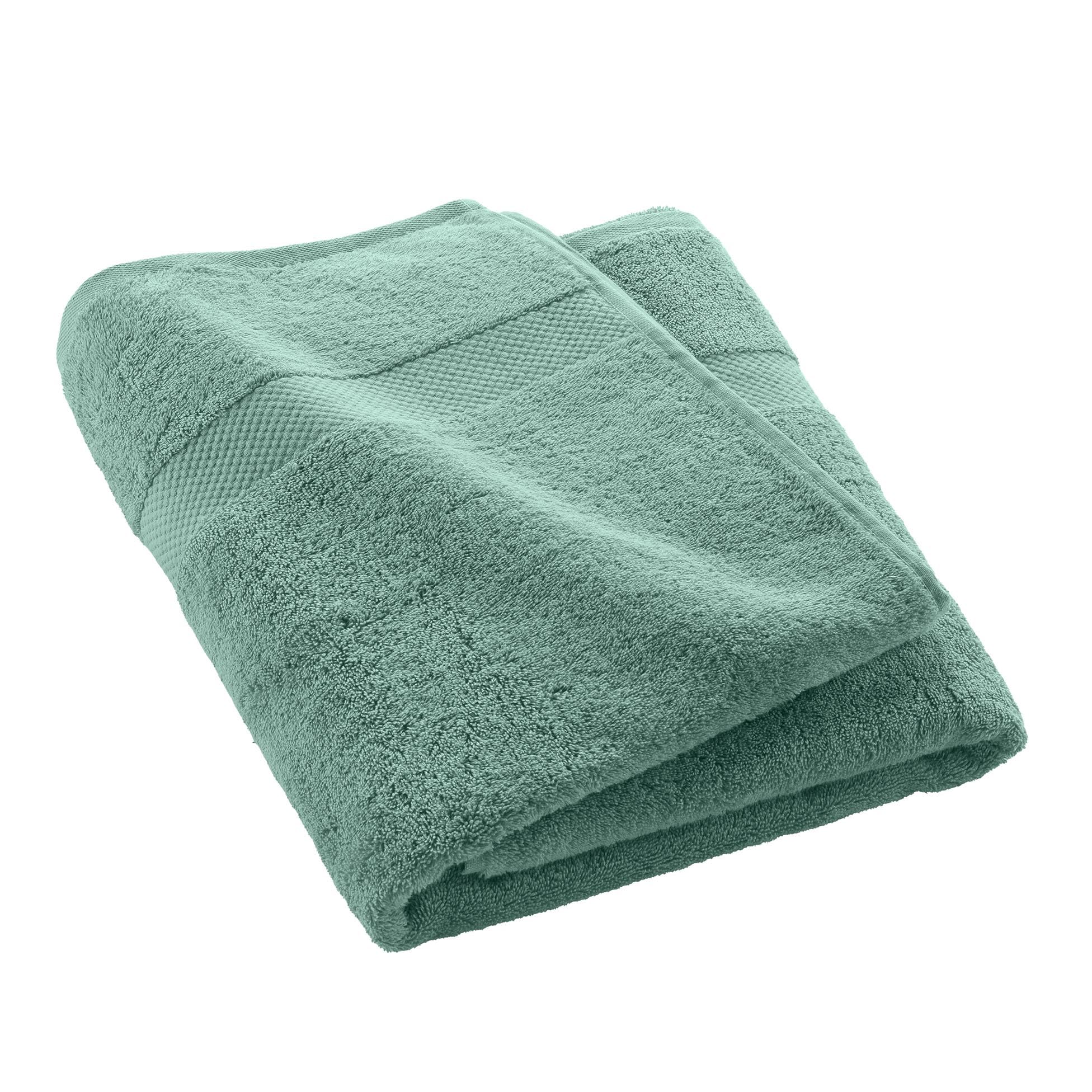 douceur d'intérieur, Elegance Celadon Bath Towel (90 x 150 cm) 100% Cotton Plain
