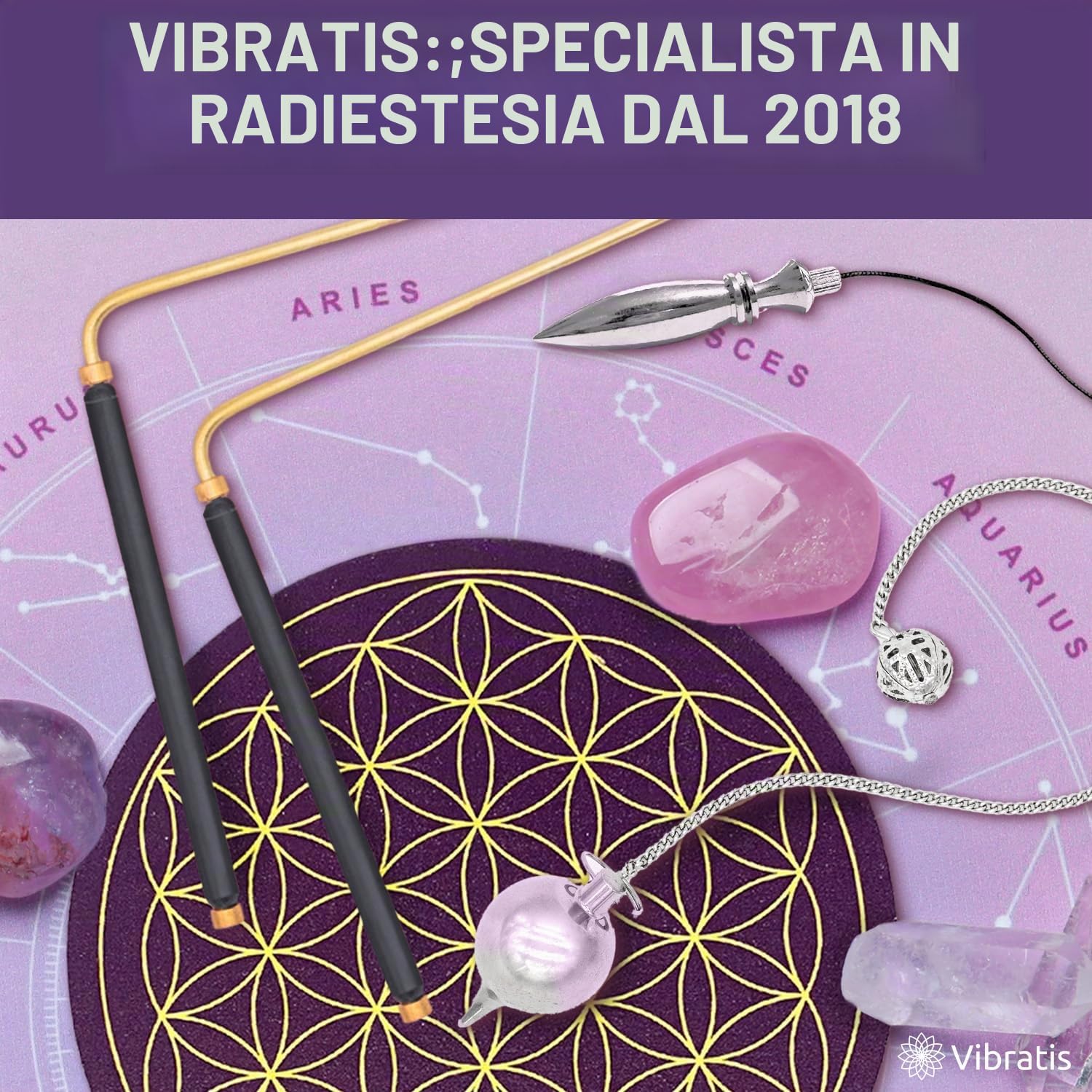 Bacchette Rabdomante Professionali in Ottone Modello PREMIUM | Bacchette Radioestesia con impugnatura in rame per Geobiologia, Ricerca di fonti d'Acqua e d'Oggetti