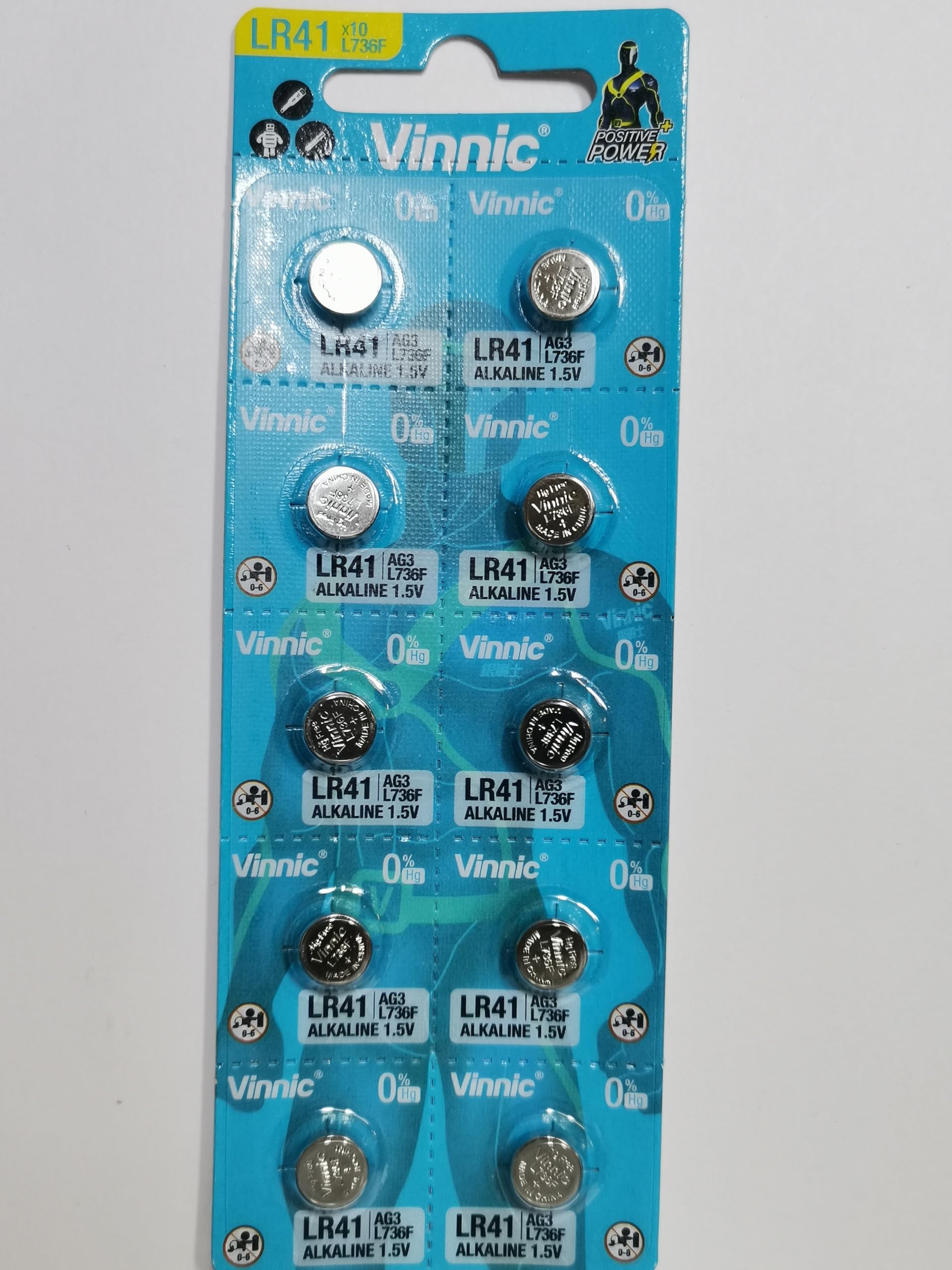 L736-C10 AG3 Alkaline Coin Cell(10x)