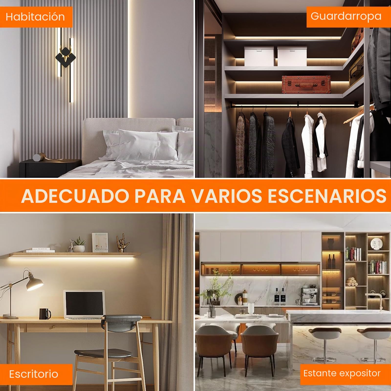 24V COB LED Tira de Neón [15m,Blanco Natural 4000-4500K]，288 LEDs/m Tira LED FCOB Cortable CRI85+，IP68 Impermeable Flexible，Hogar/tienda de iluminación decorativa