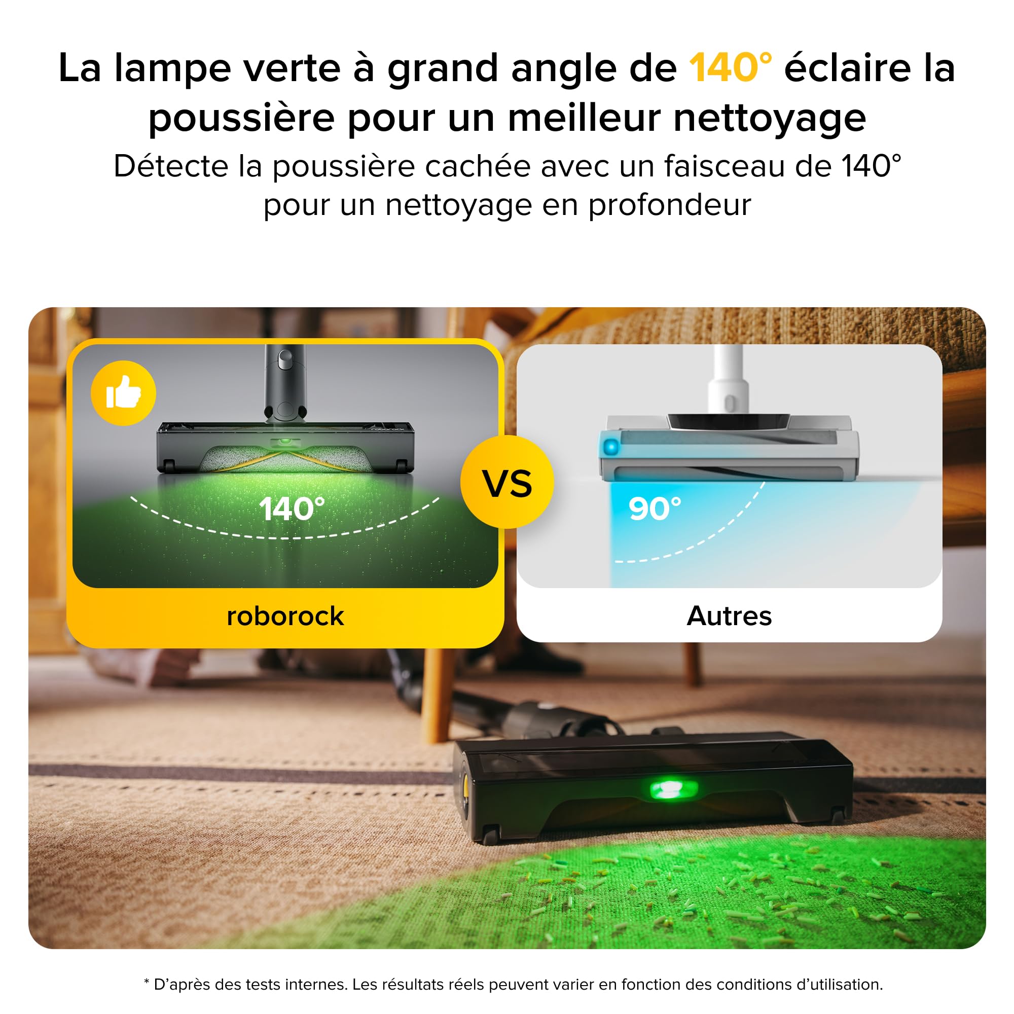 roborock H60 Ultra Aspirateur Balai sans Fil, 210AW, 90 Min d’Autonomie | Tube Pliable à 90°, Filtration 99,9%, Brosse Anti-Emmêlement pour Tapis, Sols Durs et Poils d’Animaux, Batterie Amovible
