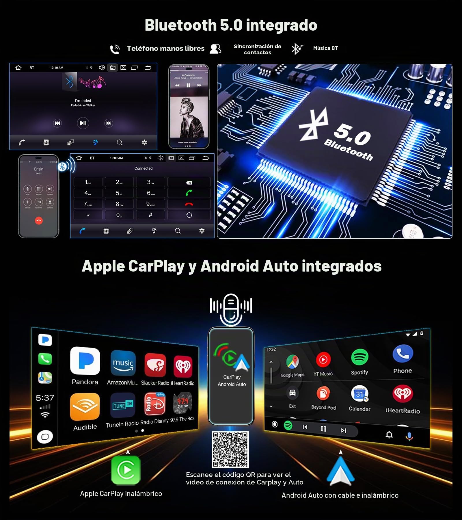 8 Núcleos Android 16 DAB+ Radio Coche Estéreo para Mercedes Benz CLK-Clase W209 C209 A209 2005-2009 4GB+64GB Navegador GPS Soporte CarPlay Android Auto WiFi 4G USB Bluetooth DSP 8" IPS Pantalla táctil