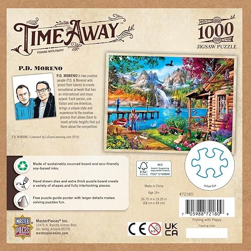 Miniatura 3 de MasterPieces Rompecabezas de 1000 piezas para adultos, familia o jóvenes, pesca con papi, 19.25 x 26.75 pulgadas