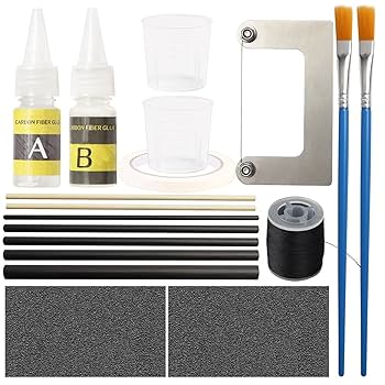 Fishing Rod Repair Kit Carbon Fiber Sticks 1mm~10mm*10cm For Broken