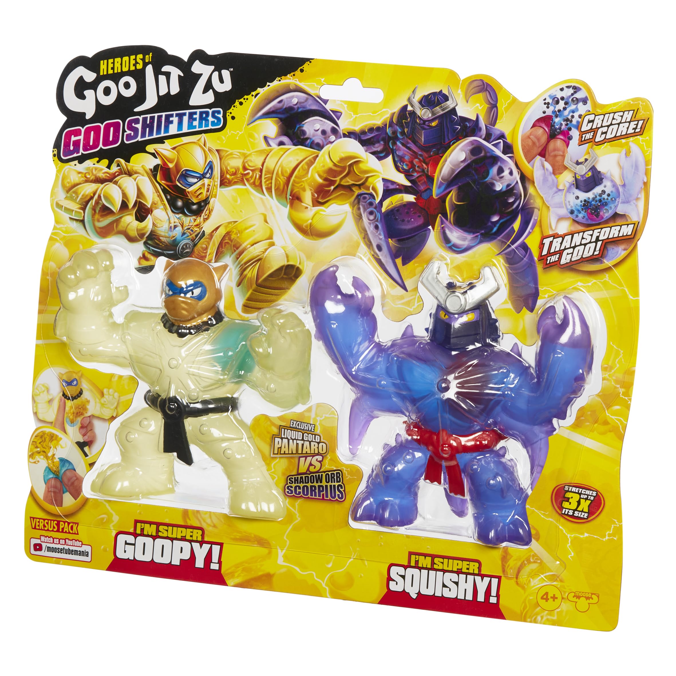 Heroes of Goo Jit Zu Goo Shifters Liquid Gold Pantaro Vs Shadow
