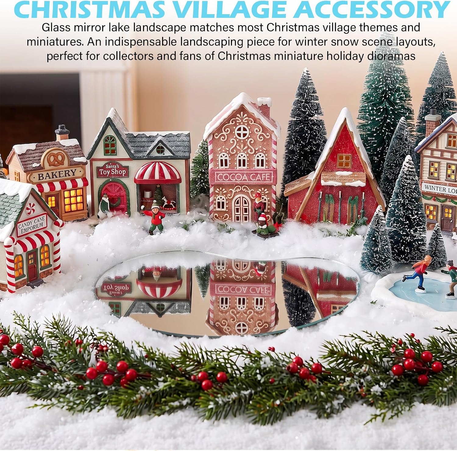 Christmas Village Mirror Lake Landscaping Accessory for Lemax 34952
