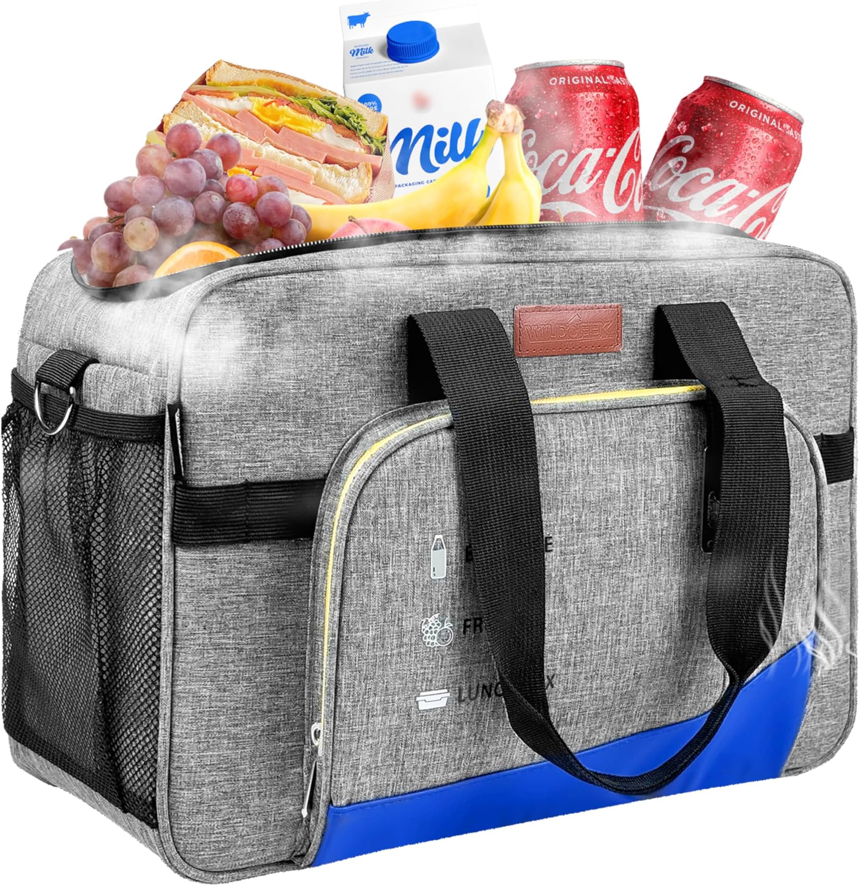 26-Quart 12V Car Iceless Cooler Warmer - 25L Portable Electric Cooler Bag with USB/AC Plug for Vehicles & Truckers