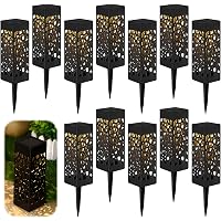 12-Piece Waterproof Solar Powered Outdoor Lights
