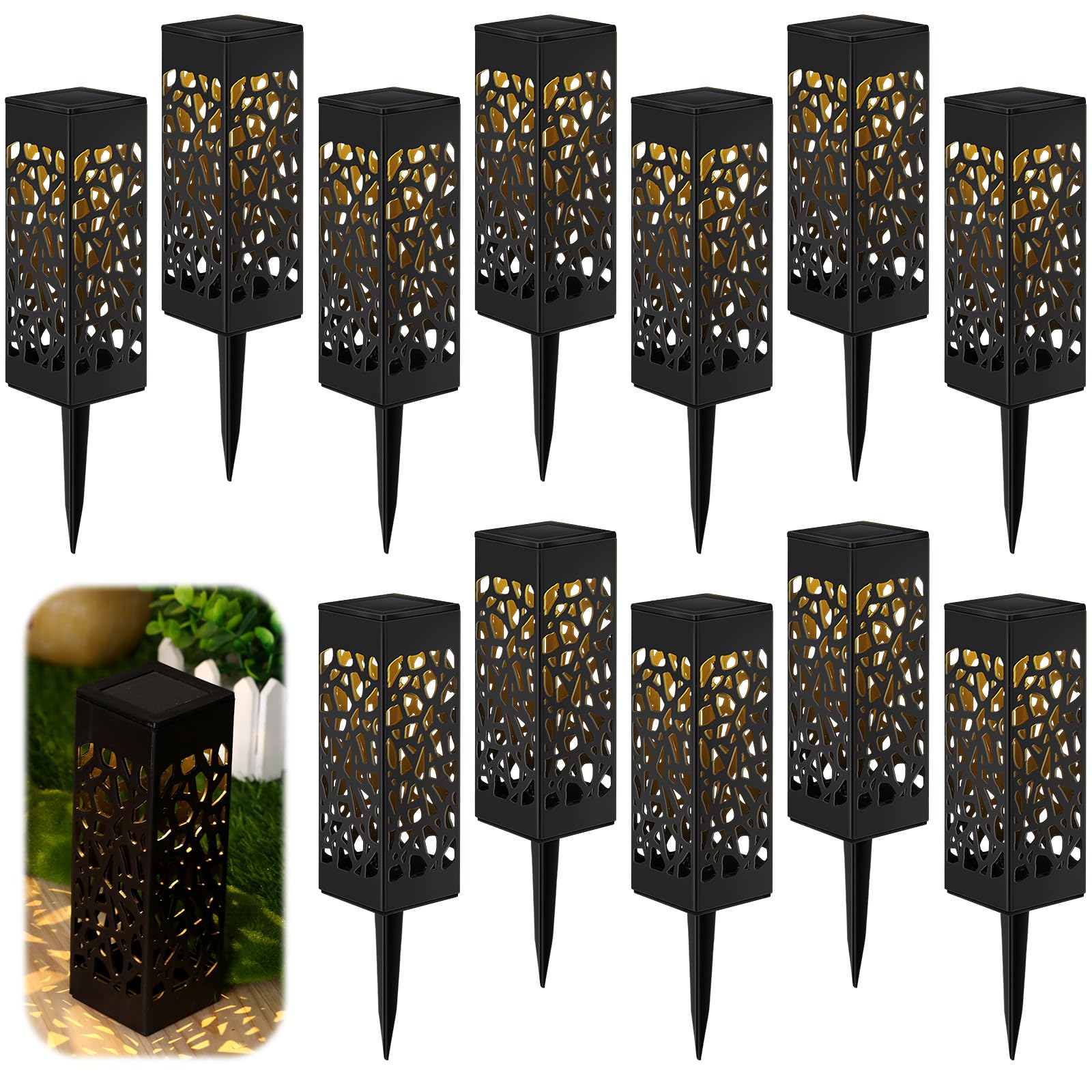 Photo 1 of VIHOSE 12 Pcs Solar Pathway Lights