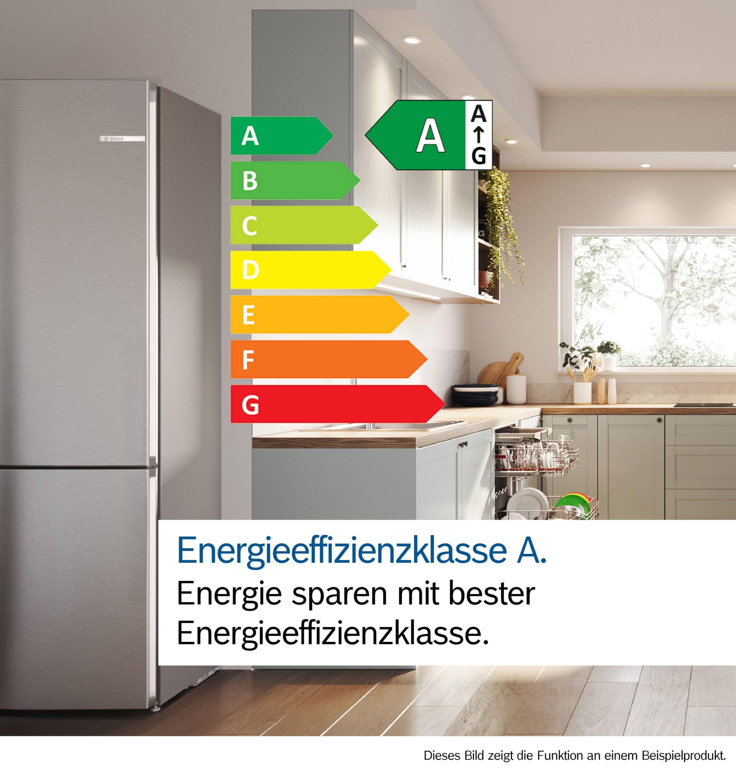 Bosch KGN39OCAF, Serie 4, Kühl-Gefrier-Kombination Freistehend, 203 x 60 cm, 260 L Kühlen + 103 L Gefrieren, Green Collection, Total NoFrost, VitaFresh XXL, Perfect Fit, LED-Beleuchtung, Anthrazit