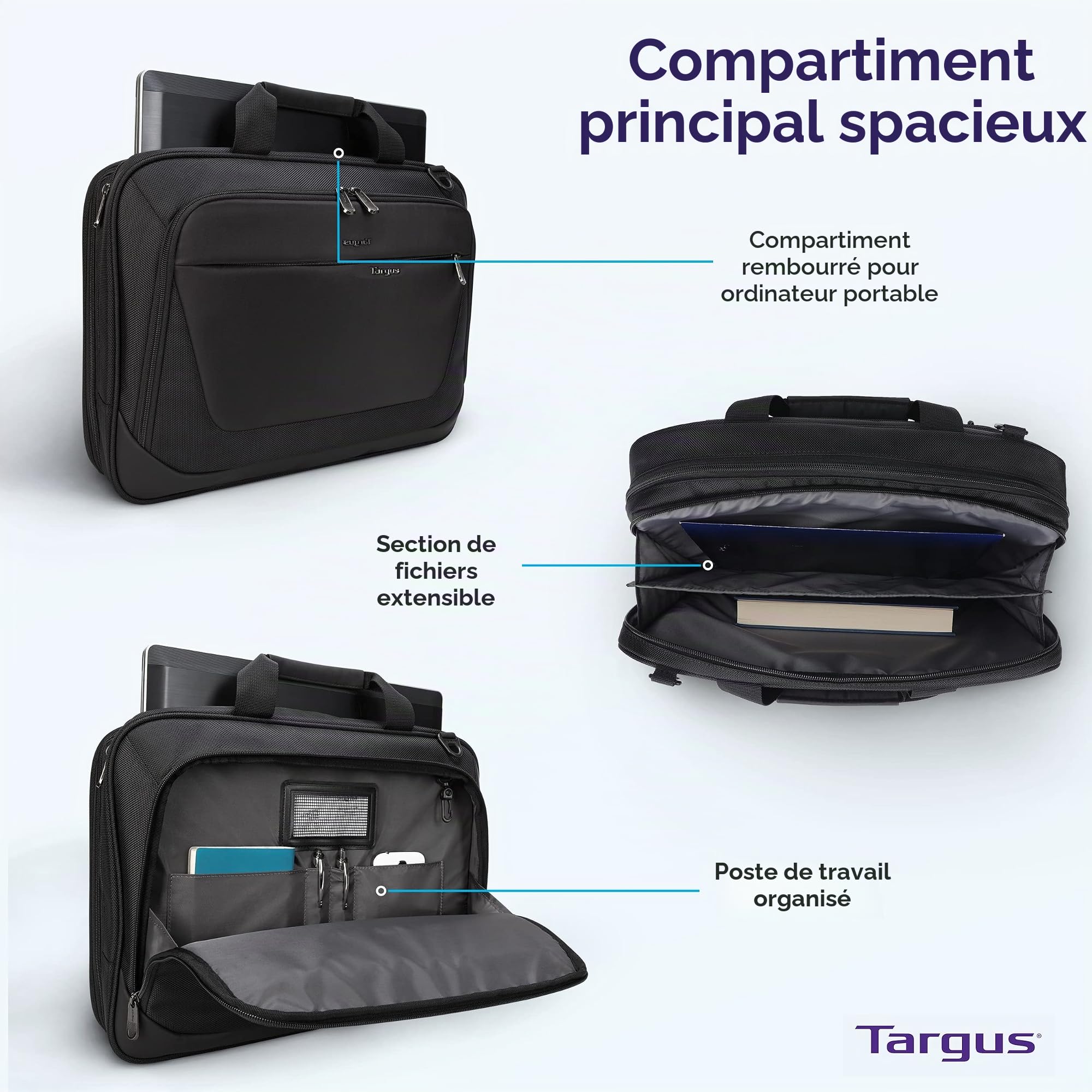 'Targus Citylite TBT5US Laptop Sleeve Bag for 16'' Laptop - Black and Grey'