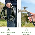 Garden Hose 100 ft, Non-Expandable Flexible Water Hose, 150PSI Kink-Resistant Durable high Burst Strength Hoses, Leakproof Hose Male to Female Fittings