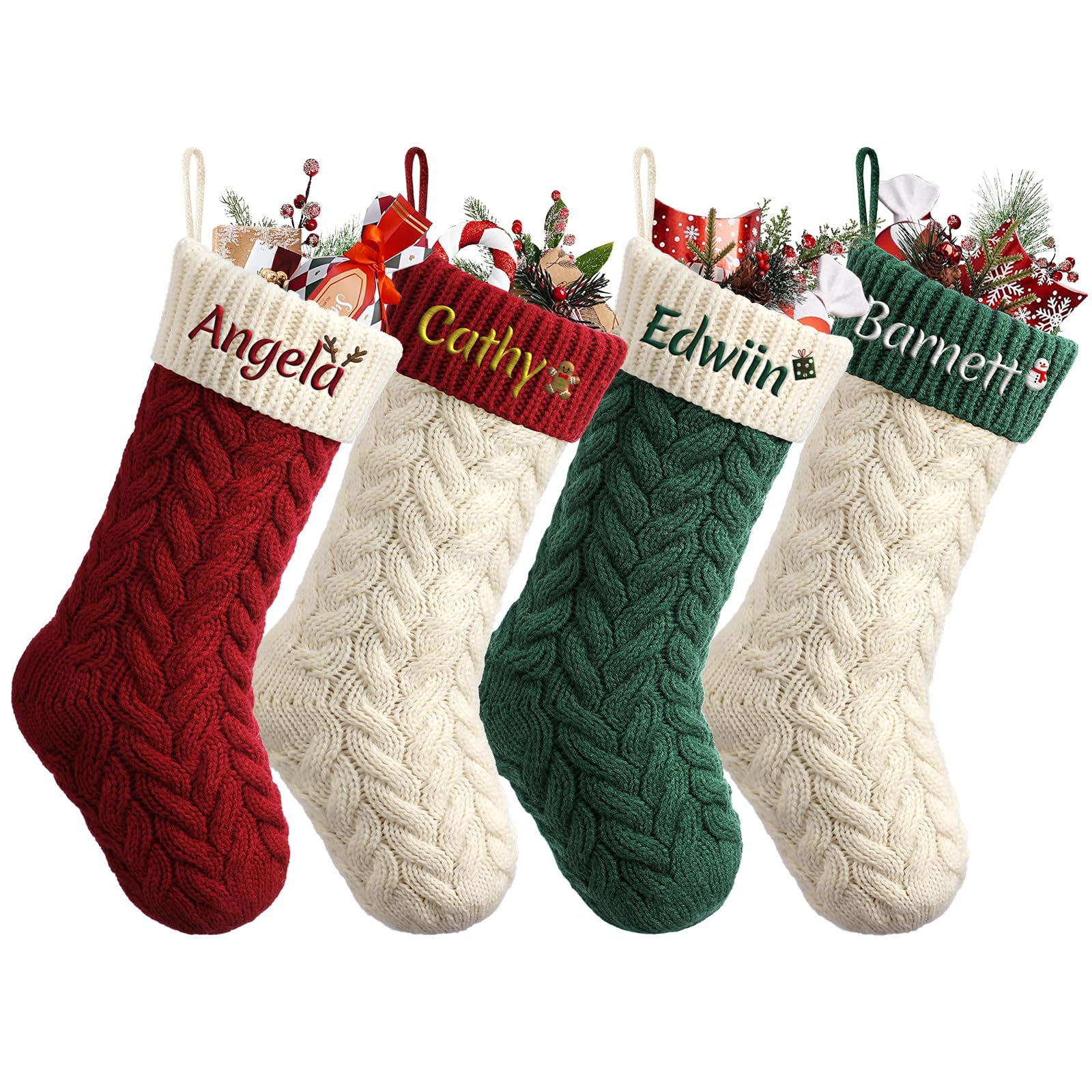 Personalised Christmas Stockings 18” Large, 4 PCs — image 1