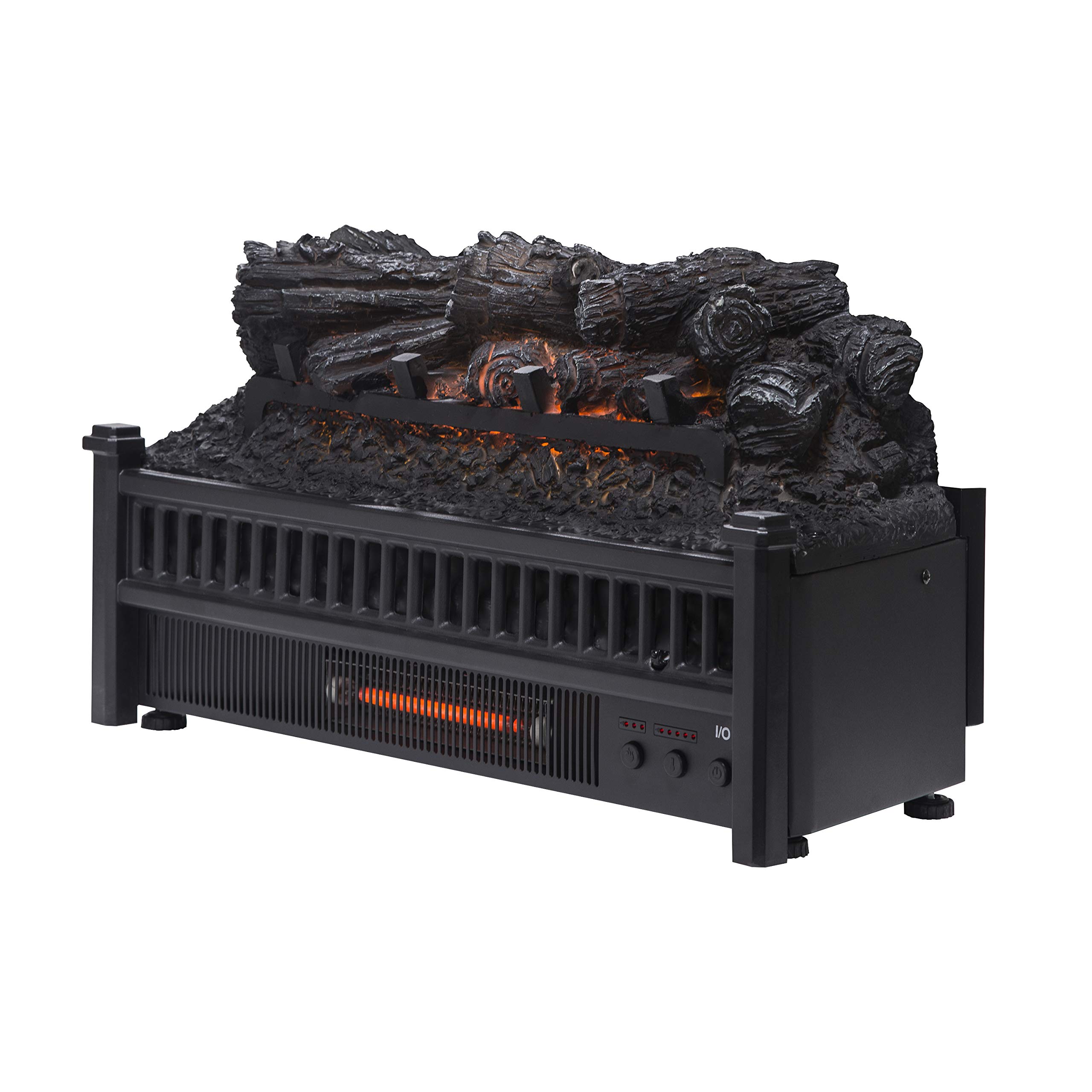 Pleasant Hearth Electric Log Insert with Removeable Fireback with Heater,  Black : Home u0026 Kitchen - Amazon.com
