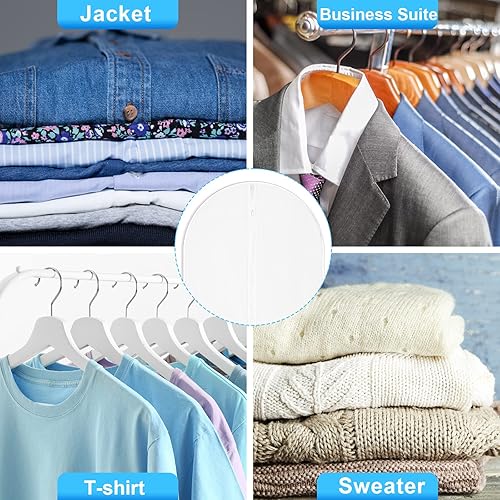 Miniatura 5 de Amylove 50 bolsas transparentes de 24 x 32 pulgadas con cremallera completa, fundas ligeras para colgar ropa de PEVA, protectores de plástico