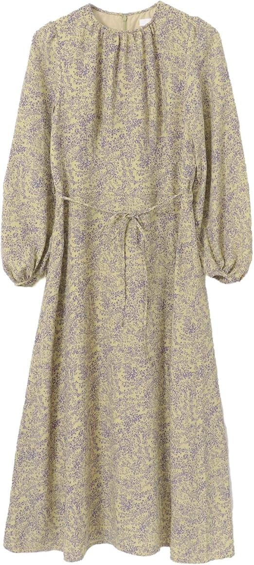 Amazon Co Jp センスオブプレイス ワンピース ドレス リーフプリントウエストマークワンピース レディース 06 26c004 Green Free 服 ファッション小物