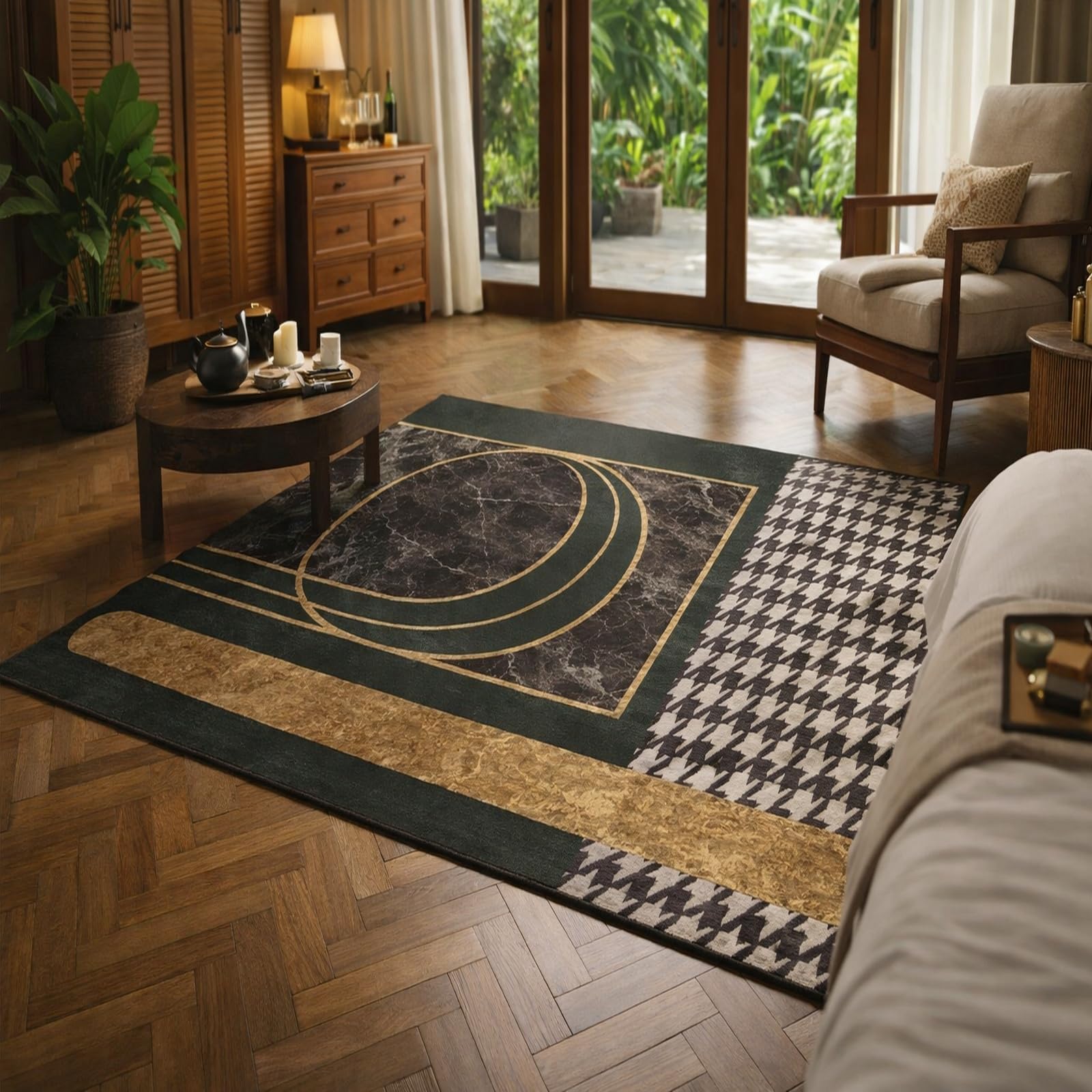 Alfombra de fácil cuidado lavable para proteger tu suelo