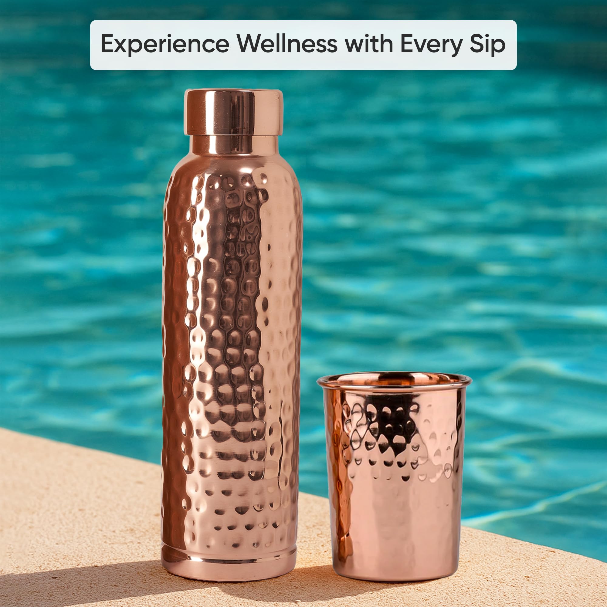 弁当箱・水筒 Copper Water Bottle and 2 Cups Set Amazon.com: Set of 2 Copper Water Bottles with Cups – 34 oz