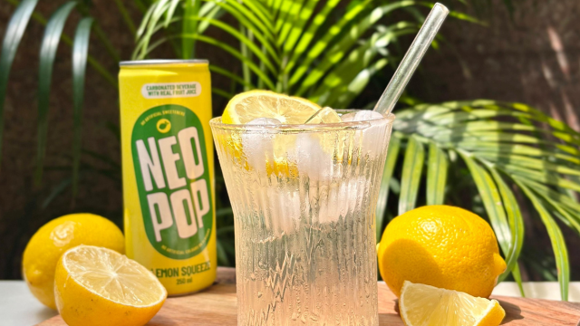 NEOPOP Lemon Squeeze Soda | 250 ml x 6 cans | Made with real fruit