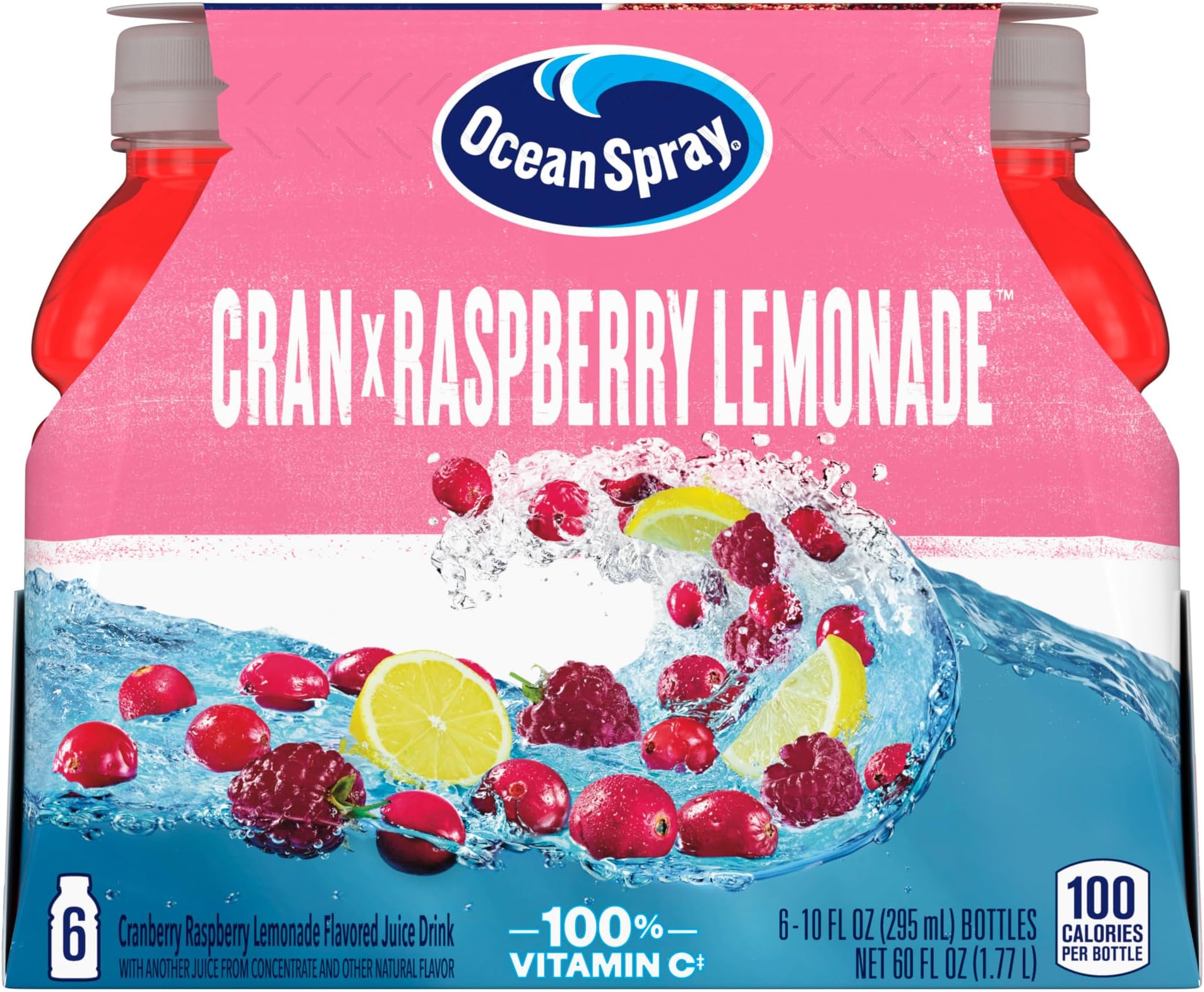 Cran-Raspberry Lemonade™ Cranberry Raspberry Lemonade Juice Drinks, 10 Fl Oz Bottles, 6 Count