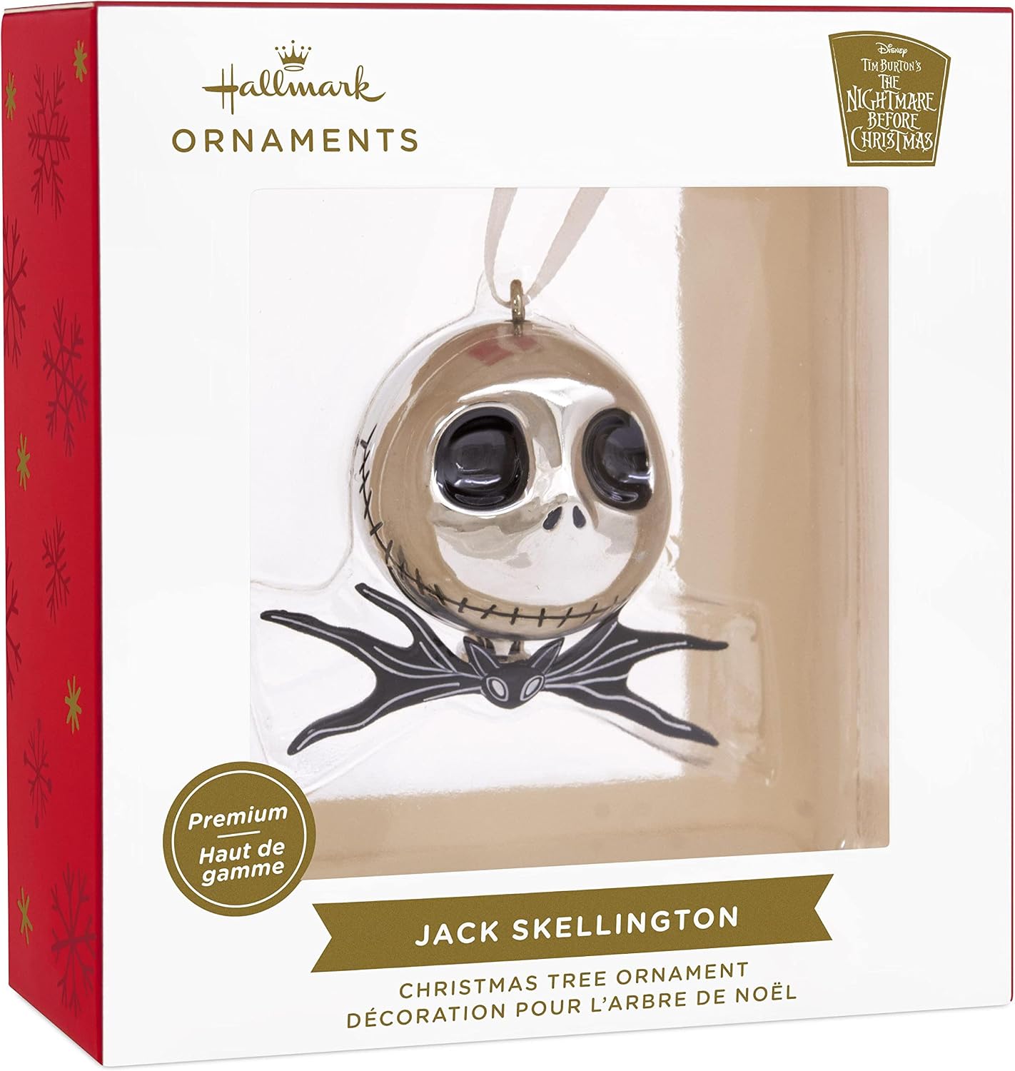 Hallmark Disney Tim Burton's The Nightmare Before Christmas Jack Skellington Christmas Ornament, Metal