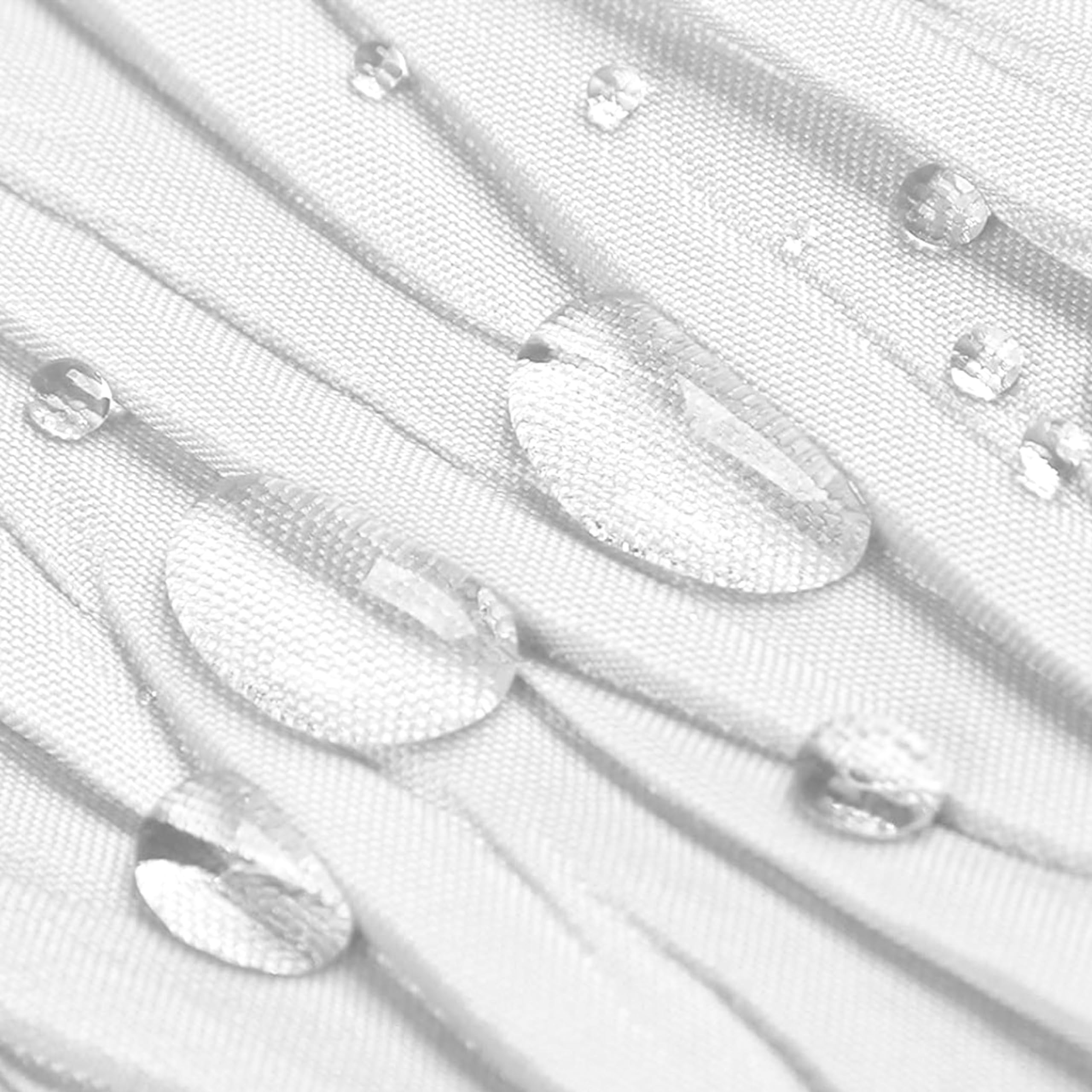 Tititex Duschvorhang – 3D-geprägter Stoff, Wasserdicht, 180 X 180 Cm, In Weiß, Mit 12 Haken, Für Badewanne Oder Dusche