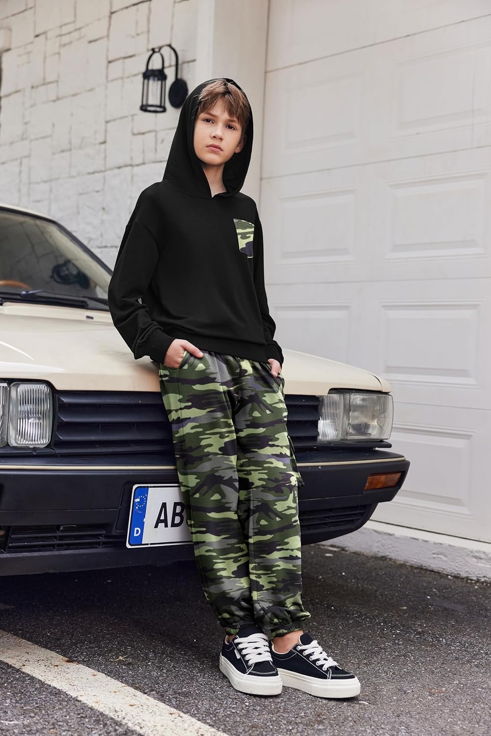 Arshiner Boys Clothes Long Sleeve Hoodie and Pants Outfit Set 2 Piece Sweatsuits for Fall Winter 6-14Y - Image 3