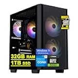 acer Nitro 60 Gaming Desktop Computer Intel 10-core i5-14400F 32GB DDR5 1TB SSD GeForce RTX 5060 8GB GDDR7 DLSS4 (Up to 614 AI Tops) USB-C DisplayPort Wi-Fi6 Win11Pro ICP Hub