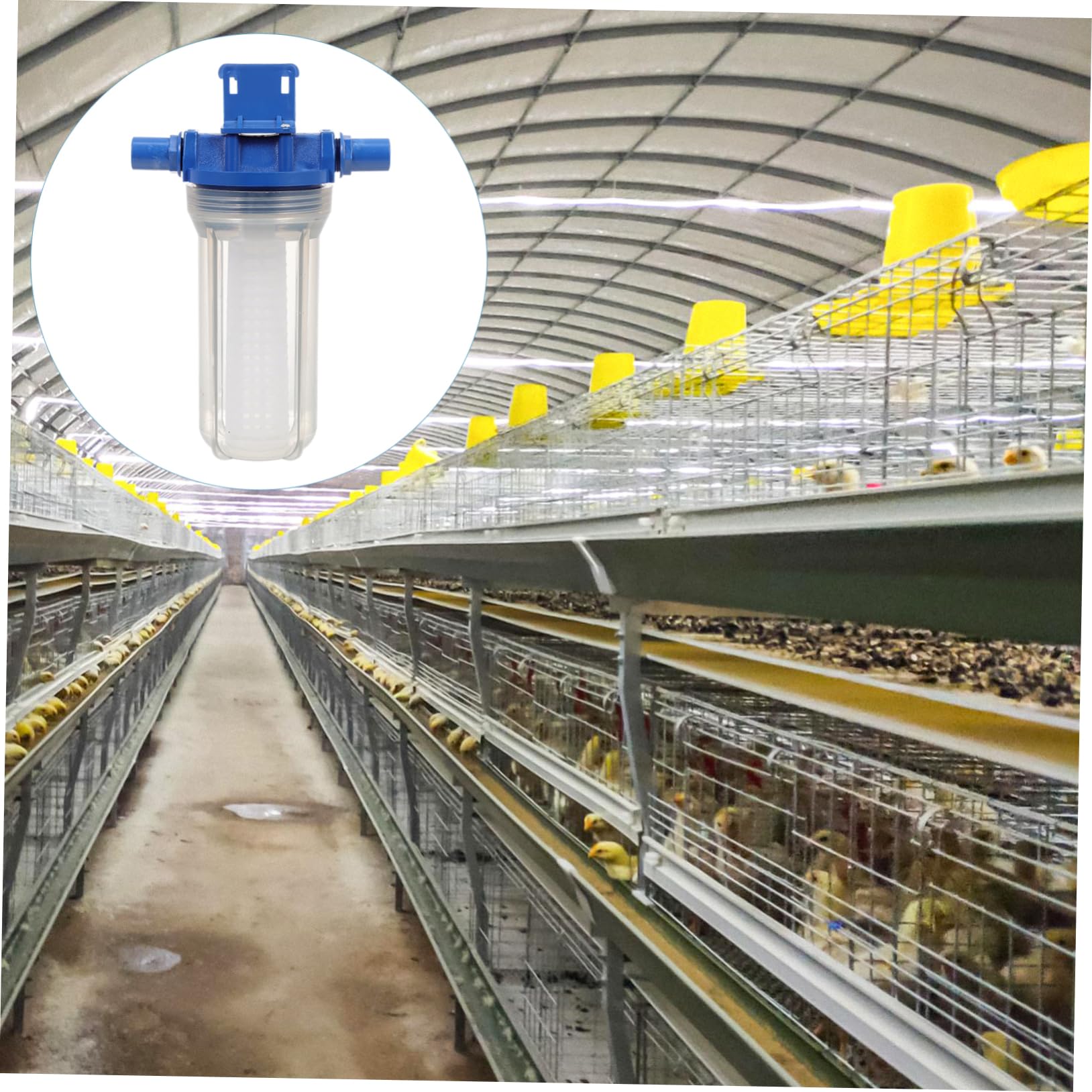Filtro de Agua para Beber, de Repuesto para Dispensador, Plástico Azul, Mantiene el Agua Fresca para Gallinas y Aves, Uso Agrícola y Hogar