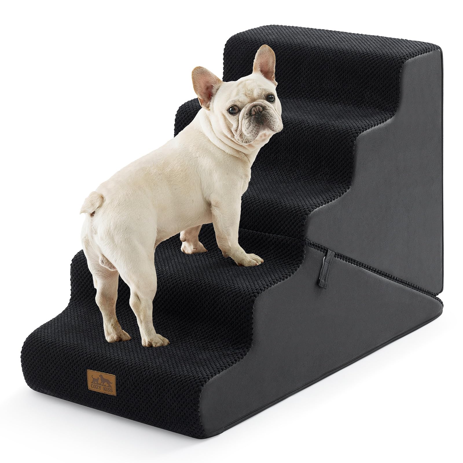 COZY KISS Dog Stairs for Small Dogs, 5-Step 2-in-1 Dog Steps,22.4" H