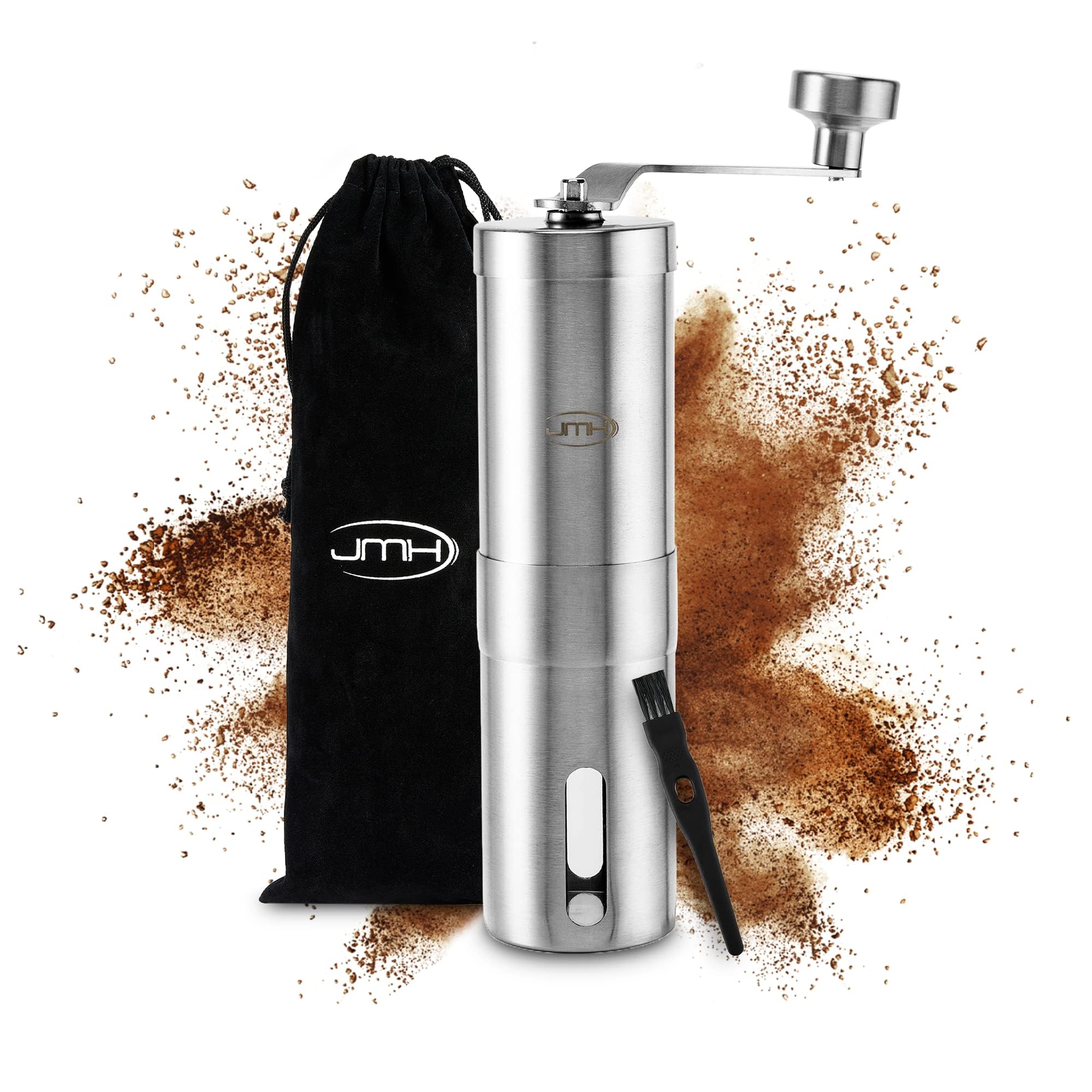 Sopito Manuelle Kaffeemühle - Edelstahl Kegelmahlwerk 11-stufig