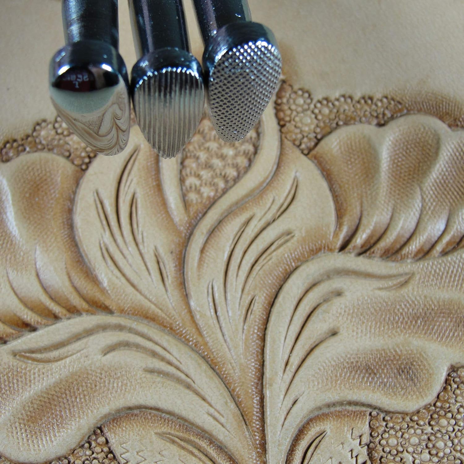 Steel Tall Pear Shader Stamps, Set of 3, Craft Japan Leather Stamping Tools