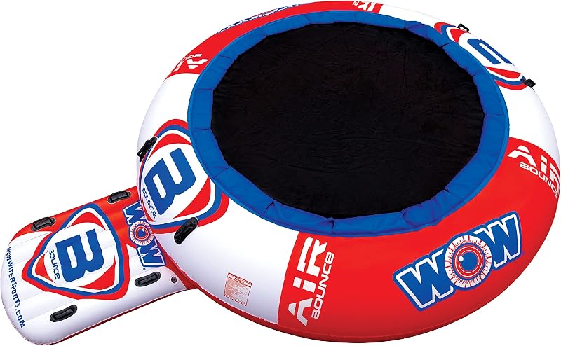 Air Jump Bouncer - Inflatable Floating Trampoline | An inflatable floating bounce platform for 1-2 riders out on the lake.