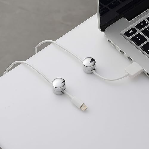 Miniatura 2 de BRIGHTTIA Clips para cables, gestión de cables de latón de alta calidad para el hogar, la oficina y el automóvil, organizador multiusos para cables,