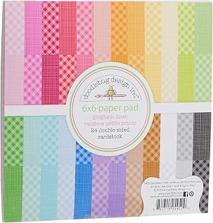 DOODLEBUG Ging Paper Pad 6x6 Gingham Linen Petite