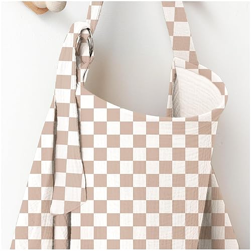 Miniatura 9 de Mantas de muselina para lactancia, cobertor de lactancia con privacidad con cuello en arco para mamá y bebé, delantal transpirable 100% algodón para