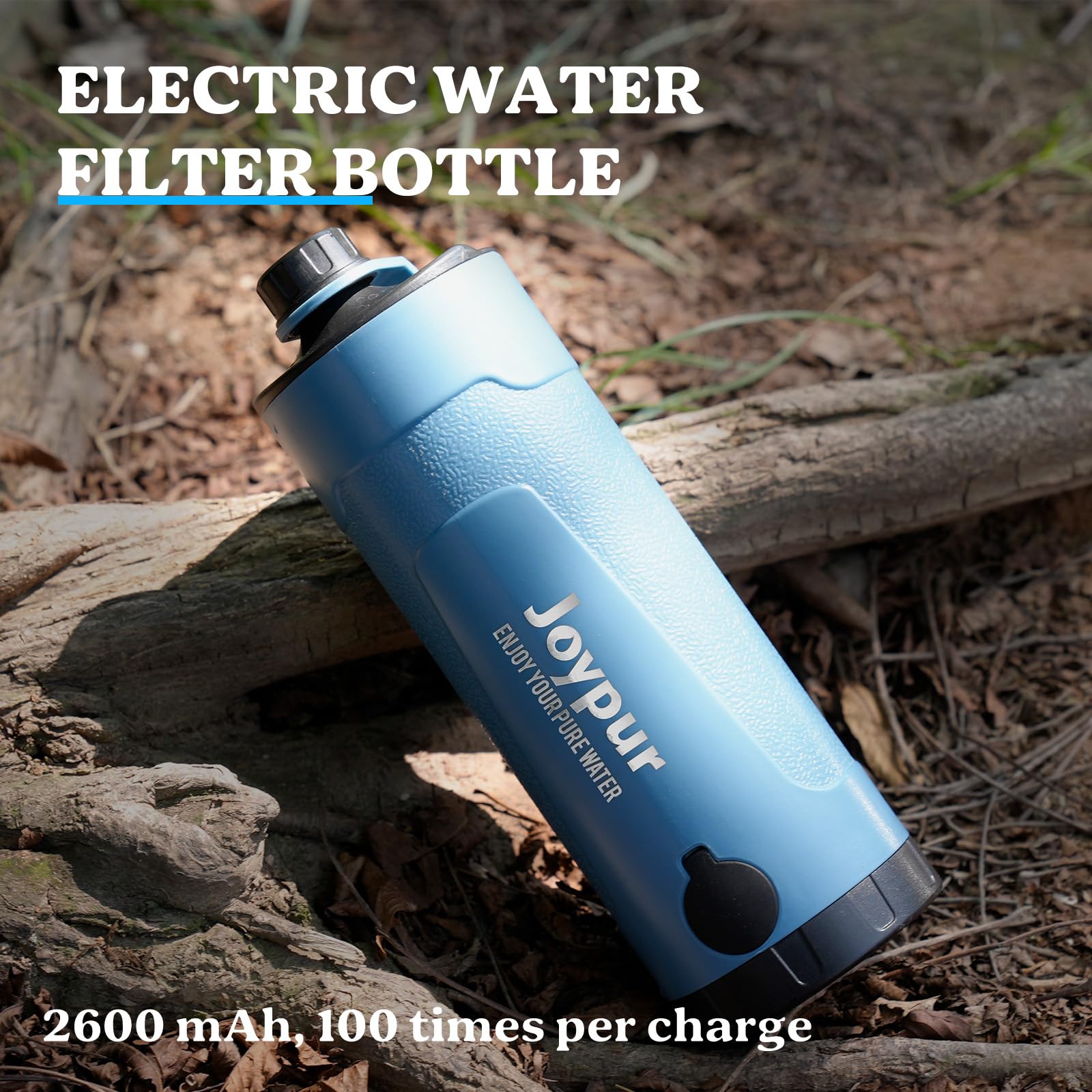 Elektrische Wasserfilter Flasche, 650mL | Trinkflasche mit Filter, Outdoor Survival, Tragbar, Für Camping Wandern