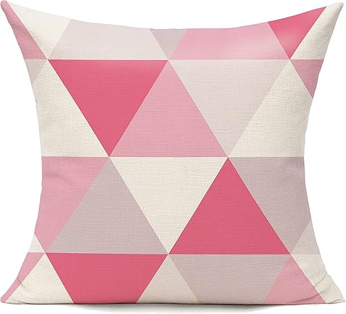 Miniatura 7 de All Smiles Juego de 4 fundas de almohada de 18 x 18 pulgadas, color verde azulado, divertidas y estéticas modernas de mediados de siglo, decoración