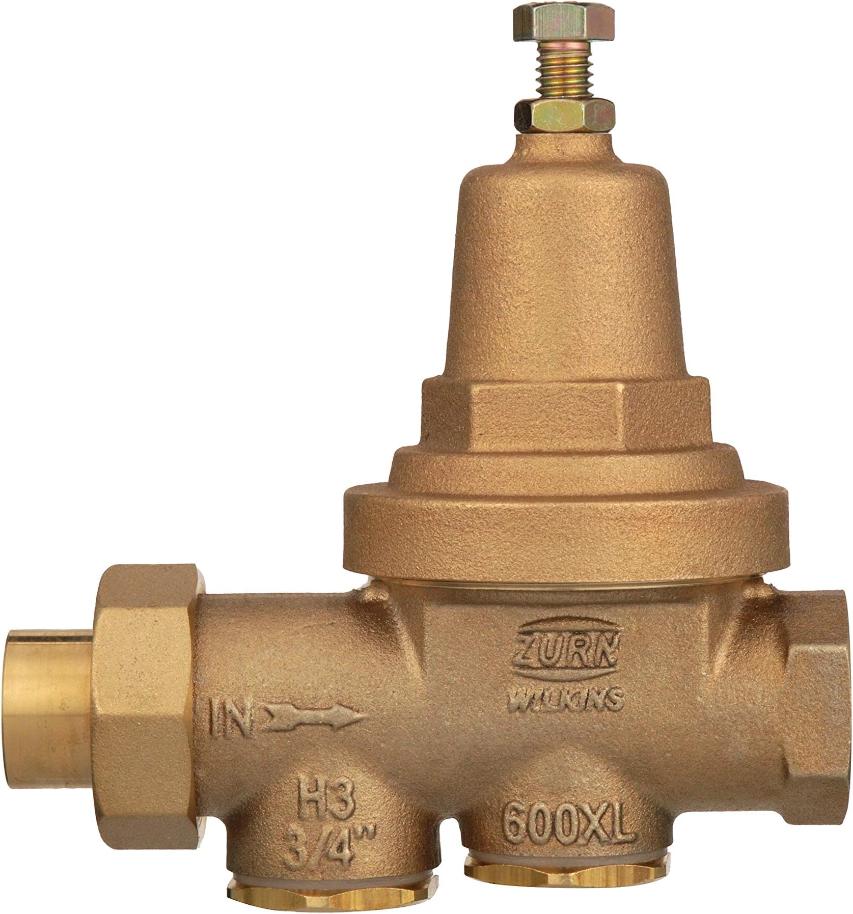 Zurn Wilkins 34-600XLC 3/4" 600XL Pressure Reducing Valve with cop/ Sweat Connections