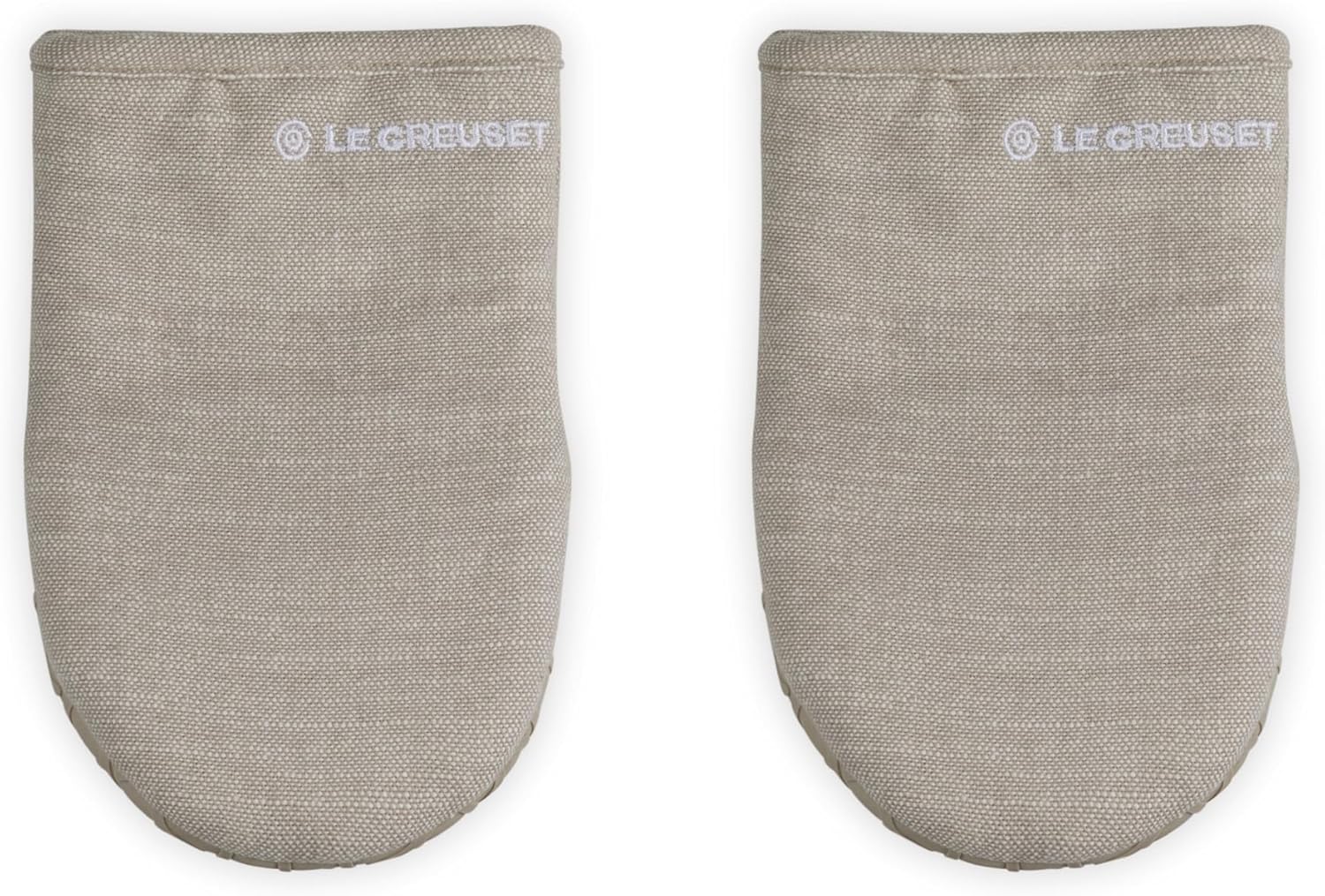 Le Creuset Set of 2 Mini Oven Mitts, 8", Sable - Image 2