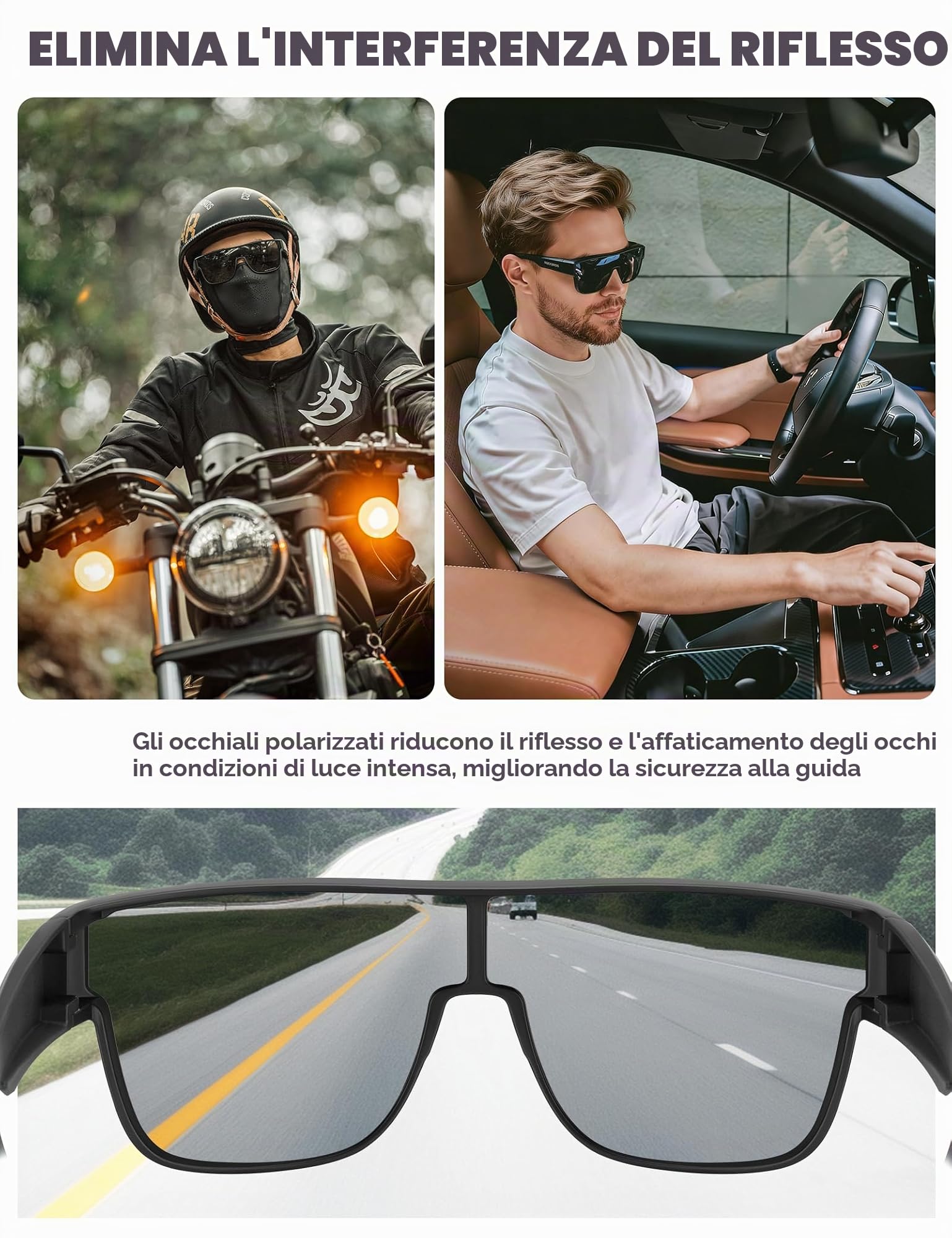ROCKBROS Sovraocchiali da Sole Polarizzati Protezione UV400 Donna Uomo | Occhiali da Sole Sovrapponibili, Occhiali Sportivi Antiriflesso per Ciclismo Bici MTB Corsa Pesca