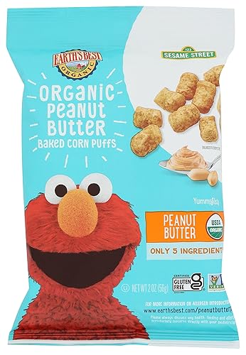 Earths Best Organic Peanut Butter Puffs, 2 onzas