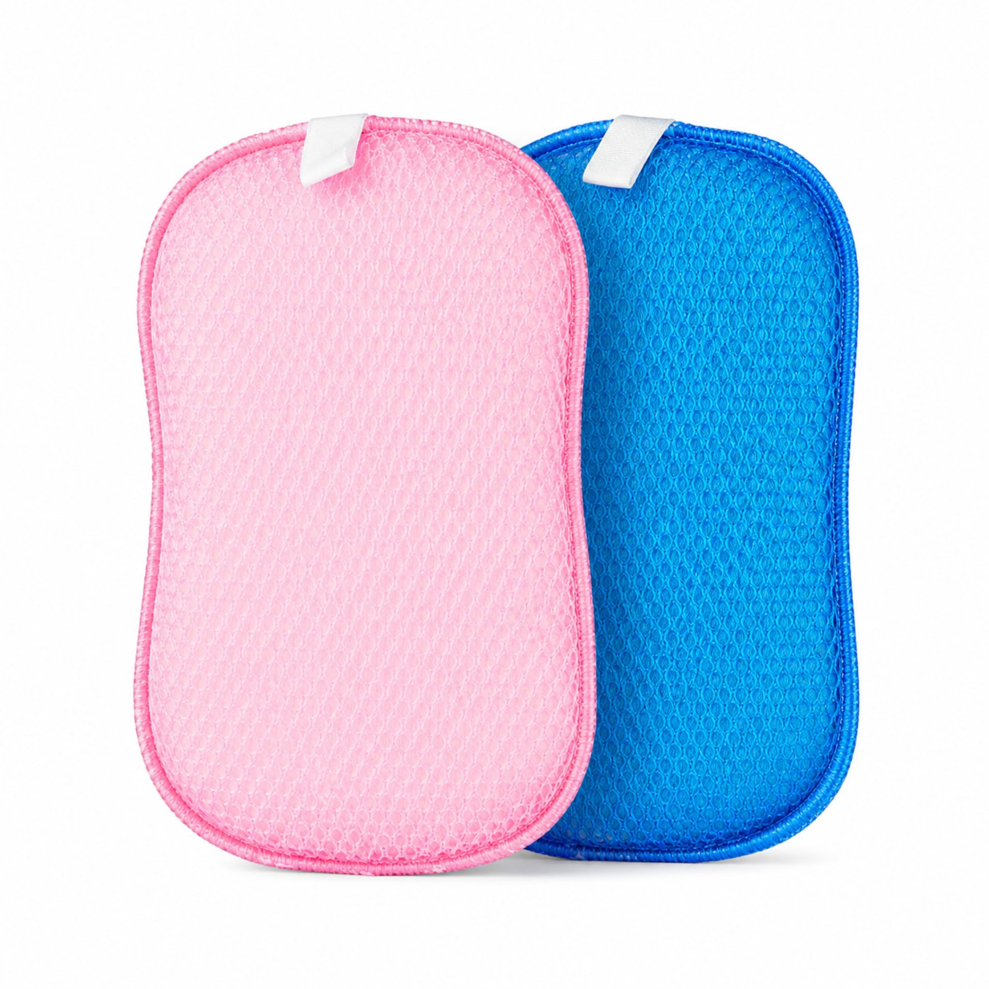 Bath Sponge Loofah | Body Scrubber | Shower Sponge | Loofah for Bathing for Men & Women | Bath Shower Skin Exfoliation (Blue & Pink) - Pack of 2-image-23