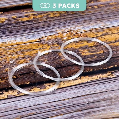 Miniatura 29 de SF Lazo preatado para pesca con mosca, líder cónico de nailon transparente trucha de agua dulce y salada Permiso de pescado de hueso de salmón