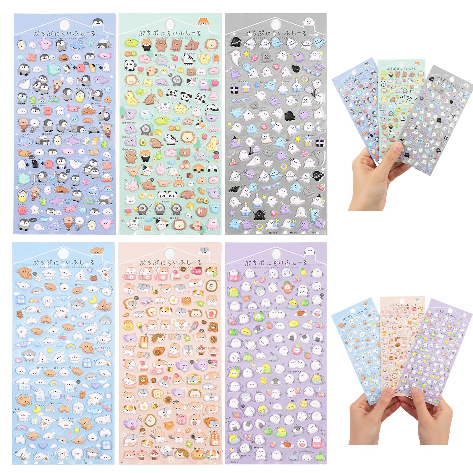 600+Cute Mini Puffy Stickers - Small 3D Tiny Stickers for Kids & Adults Decorative Stickers for Phone Case Notebook Scrapbook Crafting & Gifting