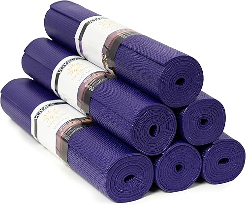 Sunshine Yoga Voyage - Tapete de yoga a granel, paquete de 6, 72 x 24 pulgadas, esterillas de yoga profesionales para estudio y gimnasio, 0.197 in