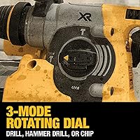 Vista 10 de DEWALT Martillo Perforador SDS Rotativo de 20V MAX, Inalámbrico, 3 Modos de Aplicación, Solo Herramienta (DCH273B)