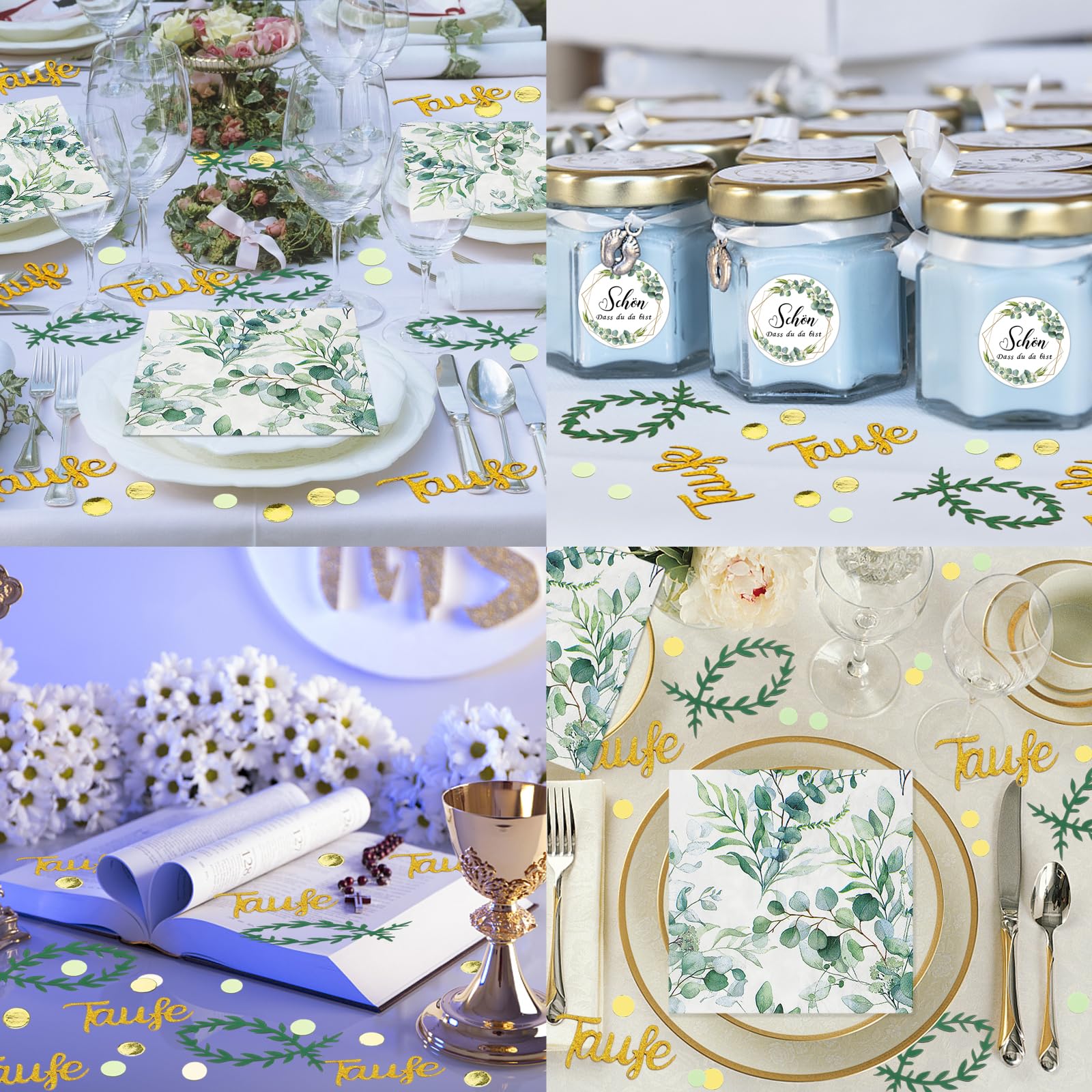 Glamifyr Lot De 40 Serviettes De Table Pour Communion, Confirmation