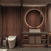 Vista 7 de Walnut Wood Grain Contact Paper Peel and Stick Wood Wallpaper Removable Self-Adhesive Wooden Vinyl Wrap Waterproof Thicken No Bubbles Design for