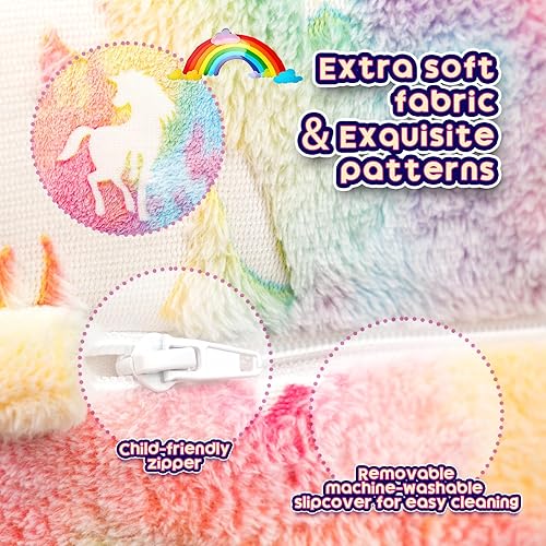 Miniatura 54 de ALIMORDEN Silla rellena de espuma ultrasuave para niños, con diseño de fósiles de dinosaurios que brillan en la oscuridad, sofá de lectura Sherpa